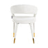 Gina White Bouclé Arm Chair